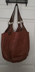Saks Brown Leather Handbag